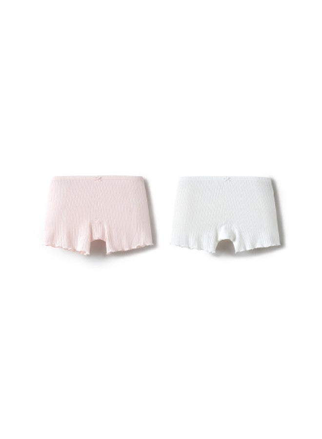 balabala Girls' Safety Shorts Anti-peep Underwear, 2-pack Cotton Boxer Briefs For Kids - Image 1