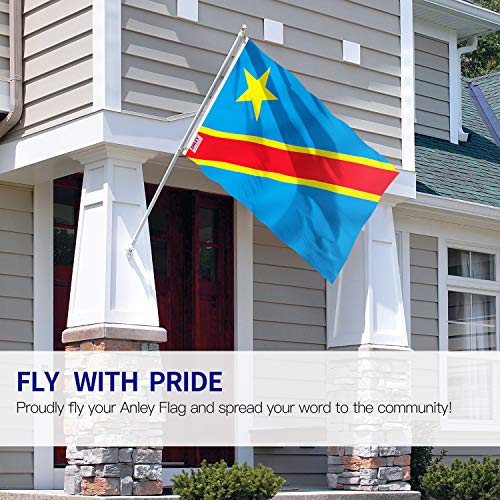 ANLEY Fly Breeze 3x5 Feet Democratic Republic of the Congo Flag Vivid Color and Fade Proof Canvas Header and Double Stitched CongoKinshasa Flags Polyester with Brass Grommets 3 X 5 Ft - Image 3