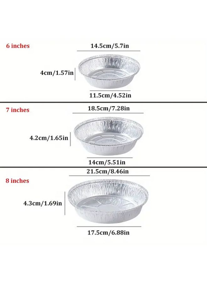 Disposable Aluminum Foil Pans 7 Inch Fit Air Fryer Baking Roasting PFOA Free Set Of 20 - Image 4