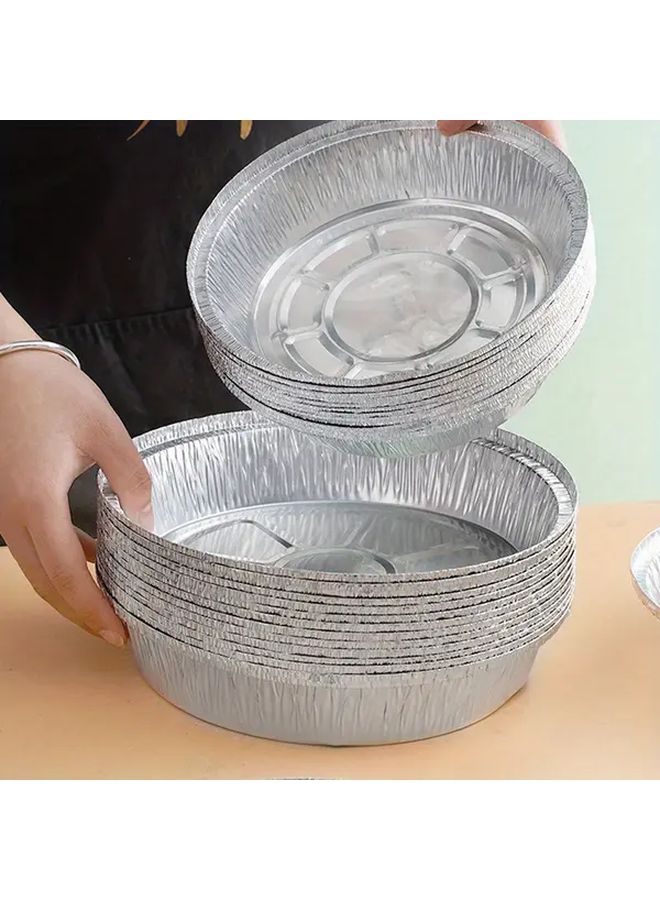Disposable Aluminum Foil Pans 7 Inch Fit Air Fryer Baking Roasting PFOA Free Set Of 20 - Image 3