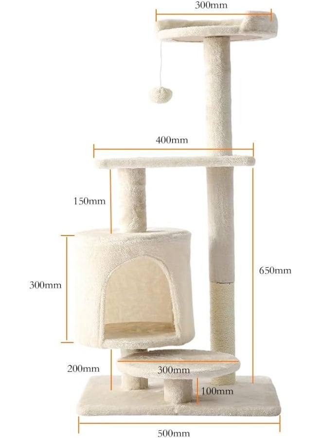 NeoStyle Cat Tower, indoor cat tree with sisal covered catch posts and plush catch balls, suitable for small and medium-sized cats - Image 2