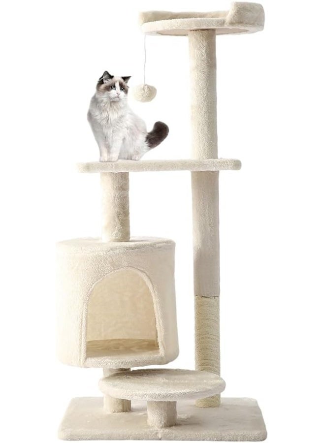 NeoStyle Cat Tower, indoor cat tree with sisal covered catch posts and plush catch balls, suitable for small and medium-sized cats - Image 1