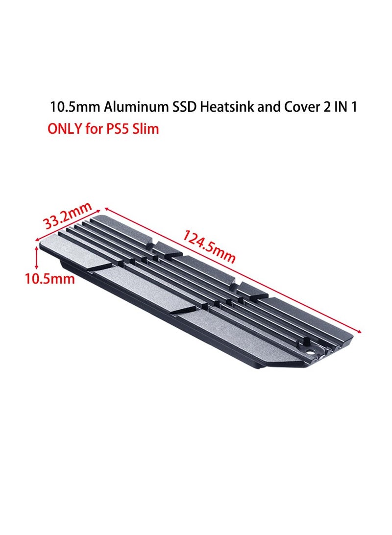 مبدد حراري M2 لجهاز PS5 Slim، حل تبريد من الألومنيوم مع وسادات حرارية لجهاز Playstation 5 Slim Disc والإصدار الرقمي، SSD داخلي من الجيل الرابع NVME PCIe 4.0 - Image 3