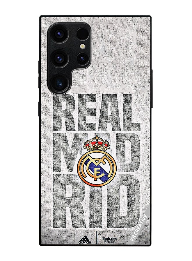 VR CREATIVE Protective Case Cover For Samsung Galaxy S25 Ultra Real Madrid Logo Design Multicolour