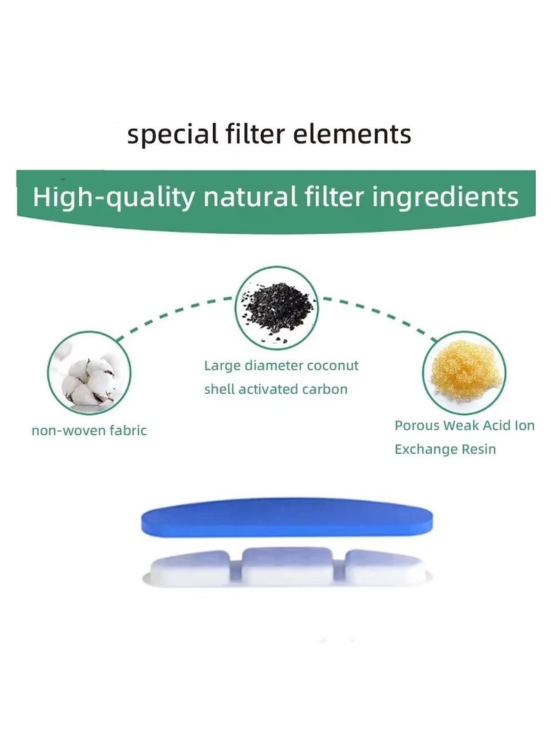 Furtey - 4 PCS Filter Sheets High Quality Fabric Cotton Filter Sponges Activated Carbon Built in Suitable for Cats Water Fountain - Image 1
