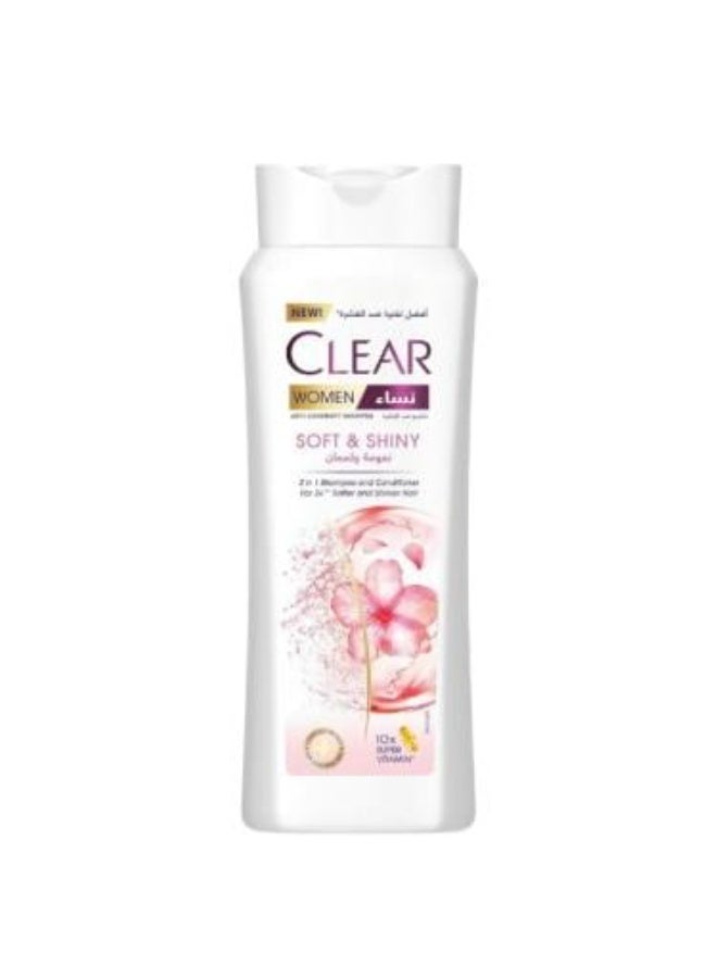 Clear Women Anti-Dandruff Shampoo, Soft & Shiny, 600ml