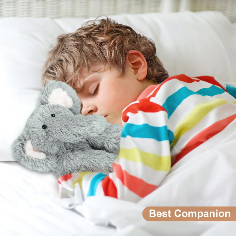 SuzziPals Warming Elephant Stuffed Animals, Microwavable Stuffed Animal Heating Pads for Cramps, Pain & Stress Relief, Heatable & Coolable Stuffed Elephants, Lavender Scented Plush Toys Elephant Gifts - Image 5