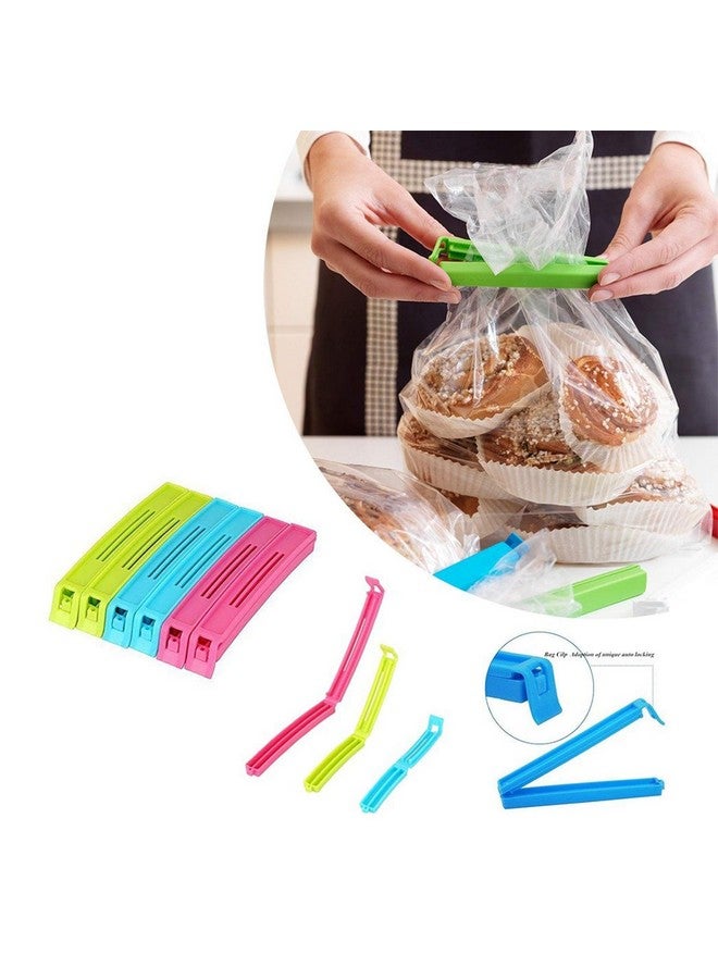Kitchenwell 18Pc Plastic Food Snack Bag Pouch Clip Sealer for Keeping Food Fresh for Home, Kitchen, Camping Snack Seal Sealing Bag Clips (Multi-Color) | (Pack of 18)| - Image 4