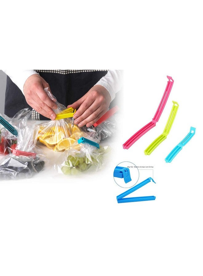 Kitchenwell 18Pc Plastic Food Snack Bag Pouch Clip Sealer for Keeping Food Fresh for Home, Kitchen, Camping Snack Seal Sealing Bag Clips (Multi-Color) | (Pack of 18)| - Image 5
