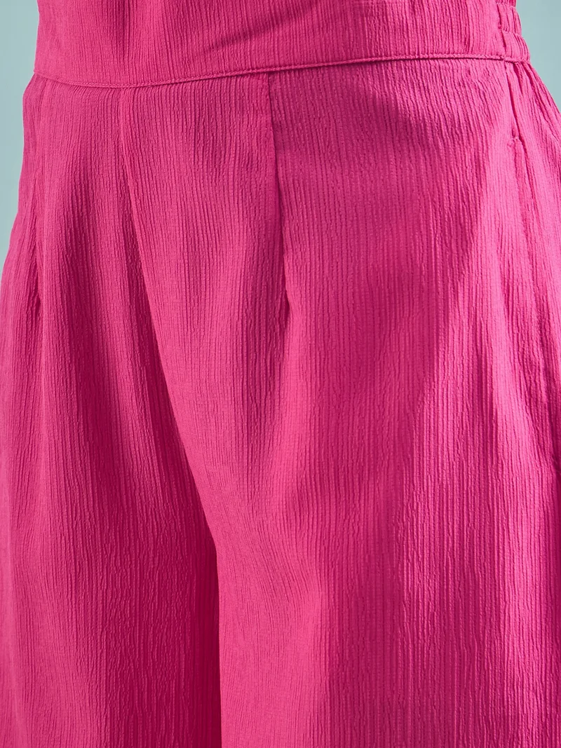 Panit PANIT Pink Seersucker Co-ord Set