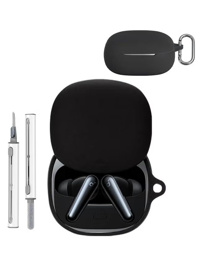 for Liberty 5 Case Cover with Cleaner Kit, Soft Silicone Protective Case for Anker Soundcore Liberty 5 with Keychain - Image 1