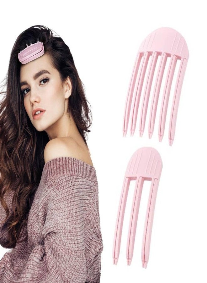 MAYCREATE® Hair Volumizer Volume Clips for Women Men, 2pcs Instant Volumizing Hair Root Lifting Clip, Woman Comb Clip for Fluffy Bangs - No-Trace, Pink - Image 1