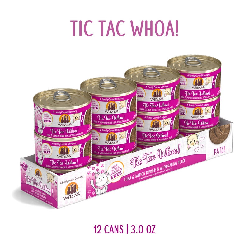 Weruva Wet Cat Food, Tic Tac Whoa with Tuna and Salmon Pate, 3oz Can, Pack of 12 - Image 2