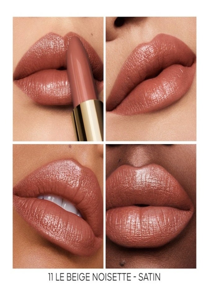 غيرلان عبوة إعادة تعبئة أحمر شفاه جيرلان روج جي ألترا كير قابلة للتخصيص 3.5 غرام - 11 لو بيج نويزيت - لون شفاه فاخر بلمسة نهائية ساتانية مرطبة - Image 3