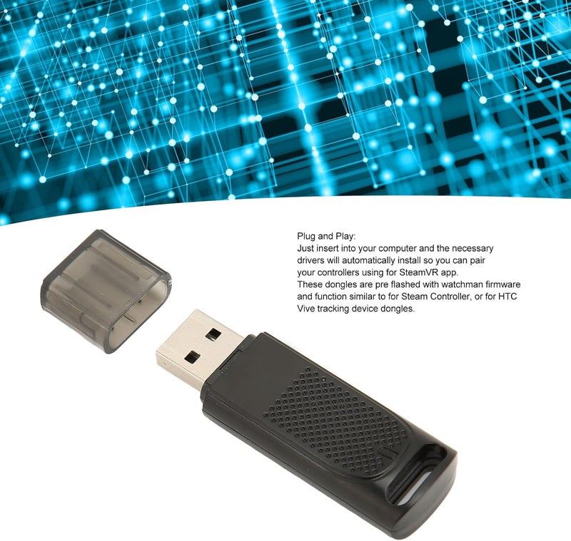 كلاراكو جهاز استقبال USB لاسلكي للواقع الافتراضي، متوافق مع وحدة تحكم Valve Index، جهاز استقبال USB صغير محمول بتقنية SteamVR - Image 4