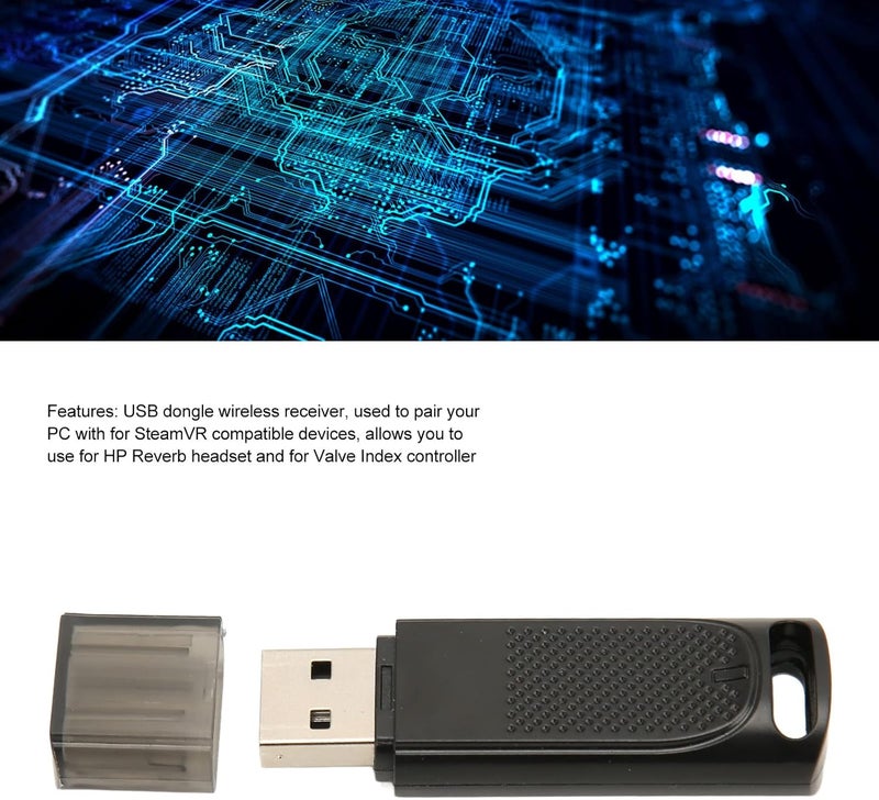 كلاراكو جهاز استقبال USB لاسلكي للواقع الافتراضي، متوافق مع وحدة تحكم Valve Index، جهاز استقبال USB صغير محمول بتقنية SteamVR - Image 3