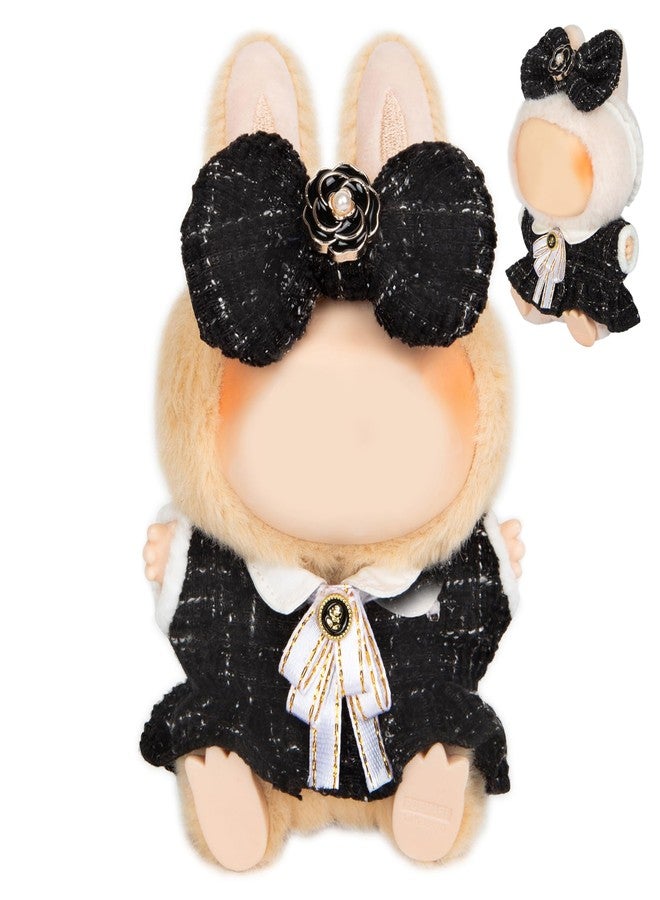 CHICHO Premium Doll Clothes for Labubu - Luxury Chic Style Set for 17cm Dolls, Doll Outfit for Display, Collectors, Gift - Cute Miniature Fashion Accessories - Black Camellia (Clothes Only) - Image 1