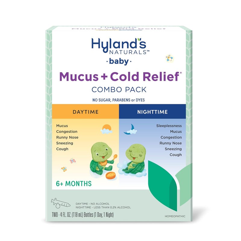 Hyland's Hylands Baby Mucus  Cold 8oz Day  Night Value Pack  Kids Organic Cough  Immune 8oz Day  Night Combo - Image 2