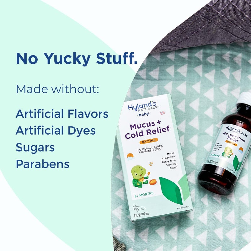 Hyland's Hylands Baby Mucus  Cold 8oz Day  Night Value Pack  Kids Organic Cough  Immune 8oz Day  Night Combo - Image 3