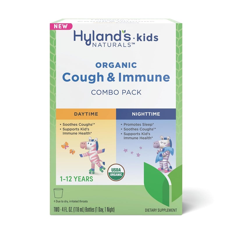 Hyland's Hylands Baby Mucus  Cold 8oz Day  Night Value Pack  Kids Organic Cough  Immune 8oz Day  Night Combo - Image 5
