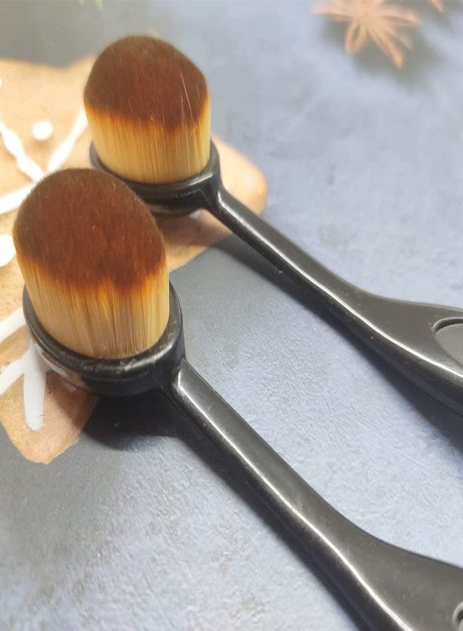 RECTYO GALLERY 2 Pack Toothbrush Foundation Brush Oval Makeup Brush Loose Powder Toothbrush Brushes for Blending Liquid, Cream, Flawless Powder Cosmetics Tools - Image 5
