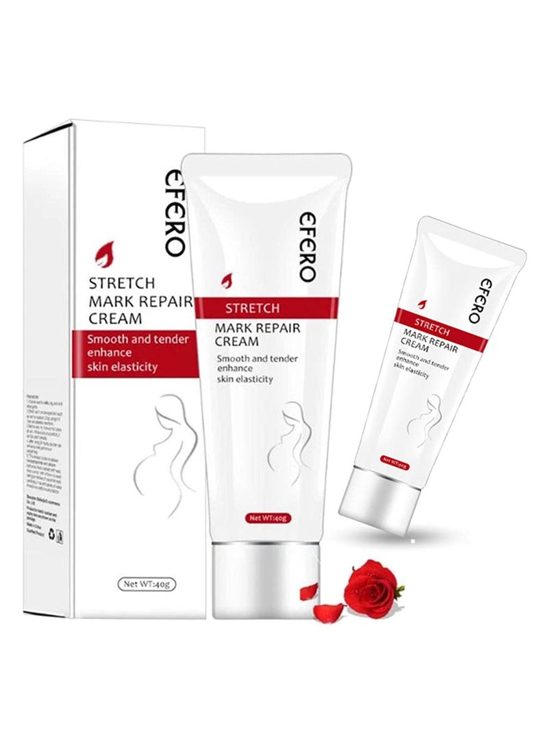 SYOSI 2 قطع كريم إزالة علامات التمدد، علامات الحمل السيئة للنساء وندبات حب الشباب، ترطيب وتثبيت بشرة الجسم، كريم علامات التمدد والندبات، كريم إزالة علامات التمدد والندبات للحمل - Image 1