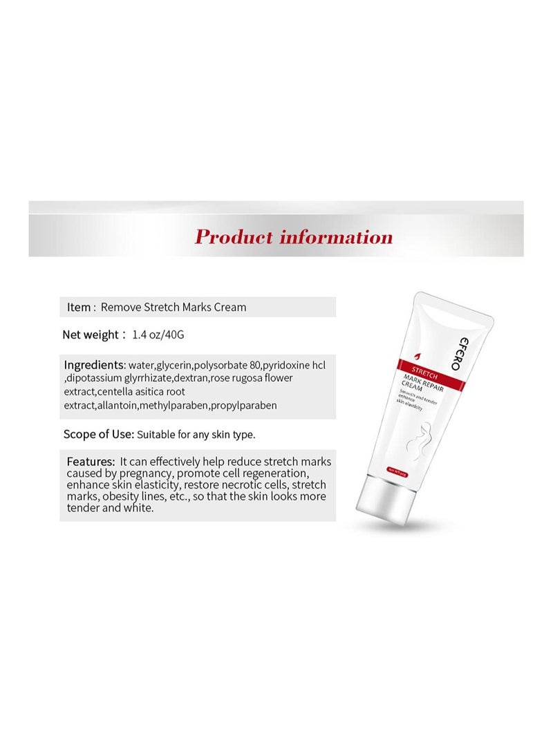 SYOSI 2 قطع كريم إزالة علامات التمدد، علامات الحمل السيئة للنساء وندبات حب الشباب، ترطيب وتثبيت بشرة الجسم، كريم علامات التمدد والندبات، كريم إزالة علامات التمدد والندبات للحمل - Image 3