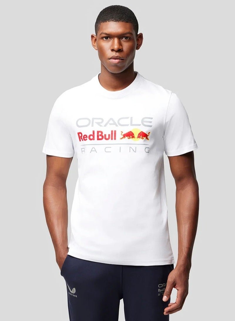 Red Bull تي شيرت شعار أمامي كبير أحمر باهت للسباق - Image 2