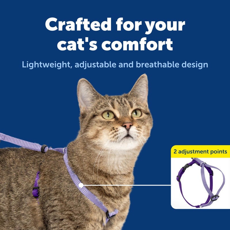 PetSafe Come with Me Kitty Cat Harness & Bungee Leash - Comfortable No-Choke Harness with Lightweight Bungee Leash for Outdoor Fun - Escape Free Pulling Prevention - Medium - Lilac - Image 4