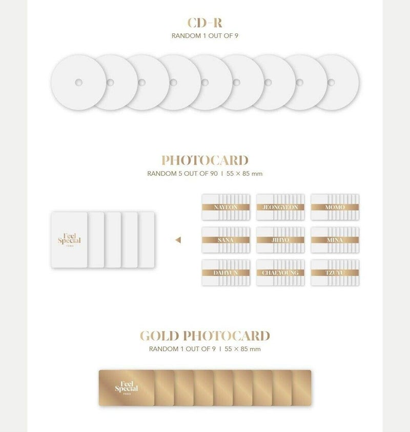 JYP Ent ألبوم K-POP Twice المصغر الثامن [Feel Special] نسخة عشوائية. CD + 88 صفحة من كتاب الصور + ورقة كلمات الأغاني + 5 بطاقات صور + بطاقة هدية للصور - Image 4