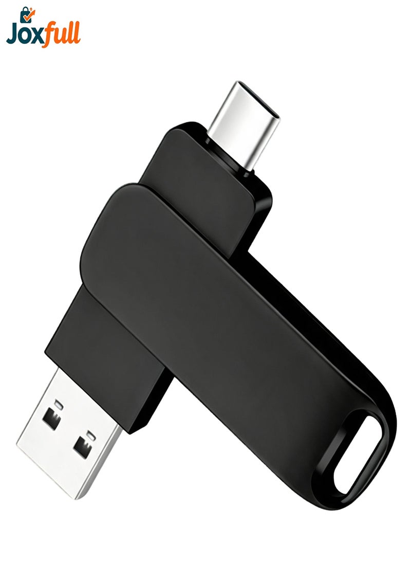 جوكسفول محرك فلاش USB، ذاكرة فلاش بسرعة 2 تيرابايت 3.0، محرك ذاكرة USB من المعدن مع منفذ Type C للهواتف الذكية/ماك بوك/الكمبيوتر/الأجهزة اللوحية - Image 1