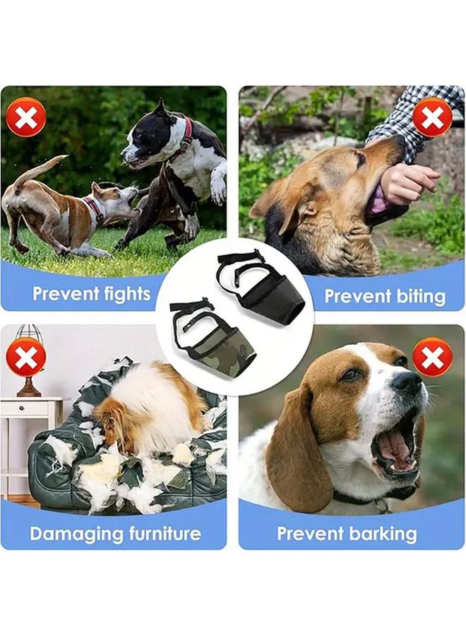 XL Black Dog Muzzle For Small Medium Dogs Adjustable Breathable For Grooming Vet - Image 2
