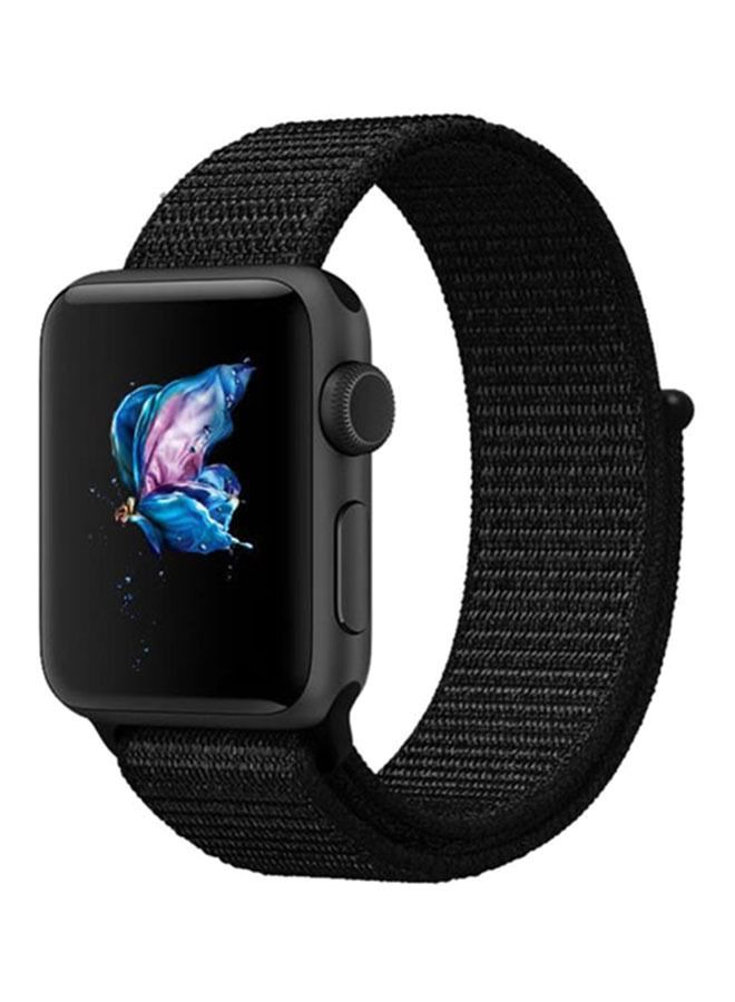 سوار بديل لجهاز Apple iWatch Series 5/6/7 42/44/45 ملم أسود داكن