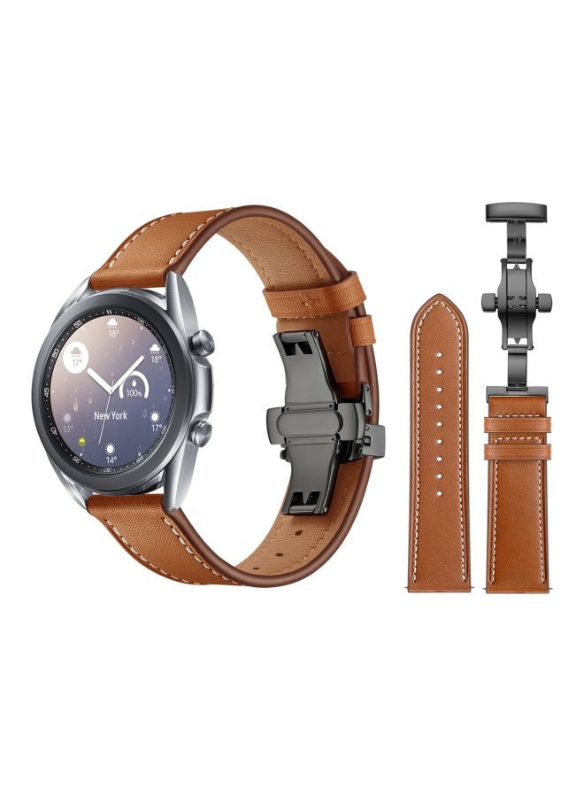 Perfii Replacement Band For Samsung Galaxy Watch 3 41mm Brown - Image 2