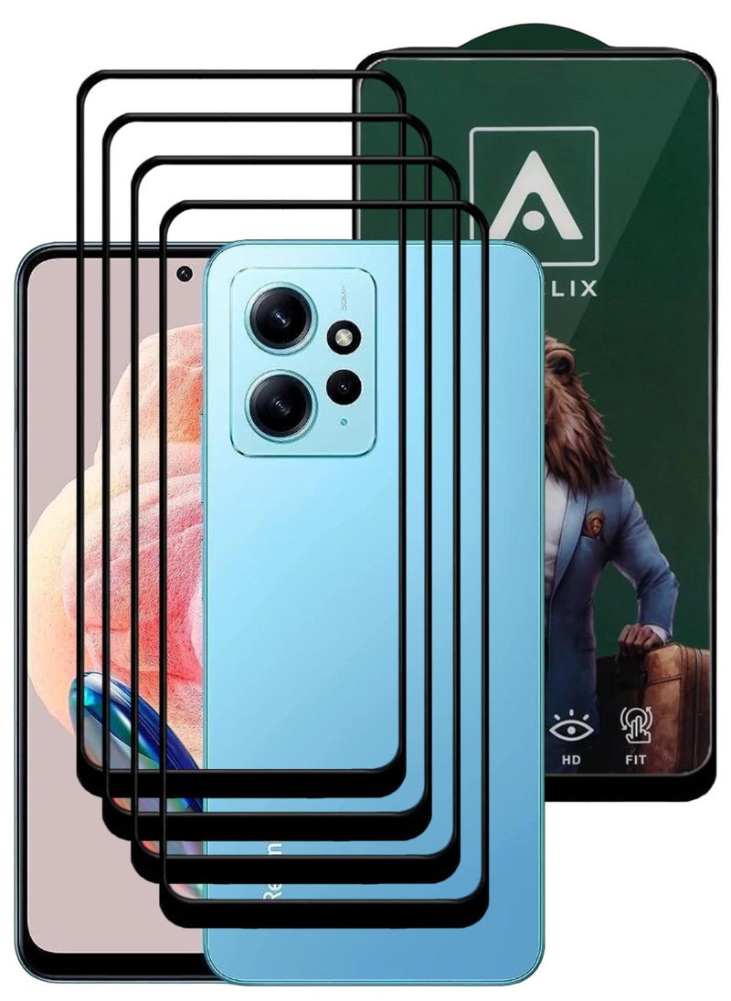 ACLIX 4 Pieces Antistatic ESD Dustproof Premium Quality High Definition Tempered Glass Screen Protector Designed For Xiaomi Redmi Note 12 4G - Image 1