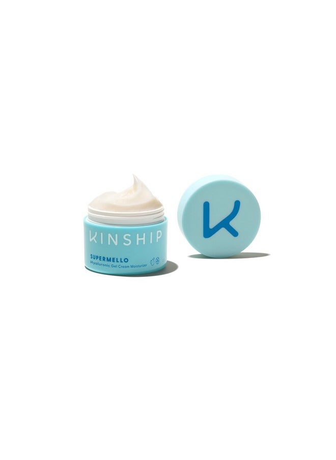 Kinship - Supermello Hyaluronic Gel Cream Moisturizer Hyaluronic Acid Face Lotion Lightweight + Hydrating Plump Smooth + Soothe Nourish Dry Skin Rich Daily Use Clean Skin Care (3.3 Oz) - Image 1