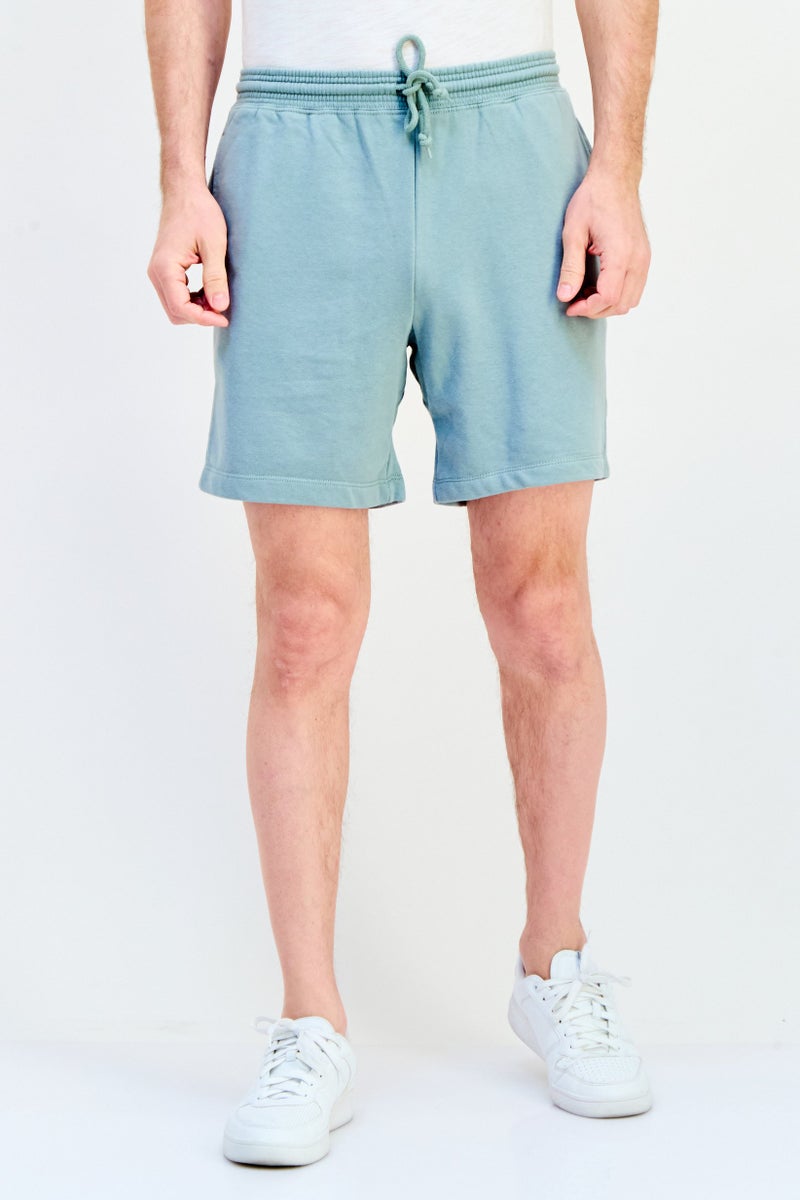 GAP Men Solid Basic Shorts, Sage Green - Image 1