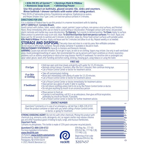 Lysol Multi-Purpose Cleaner Sanitizing and Disinfecting Spray with Bleach, All Purpose Cleaning Spray for Bathrooms and Kitchens, 32oz - Image 4