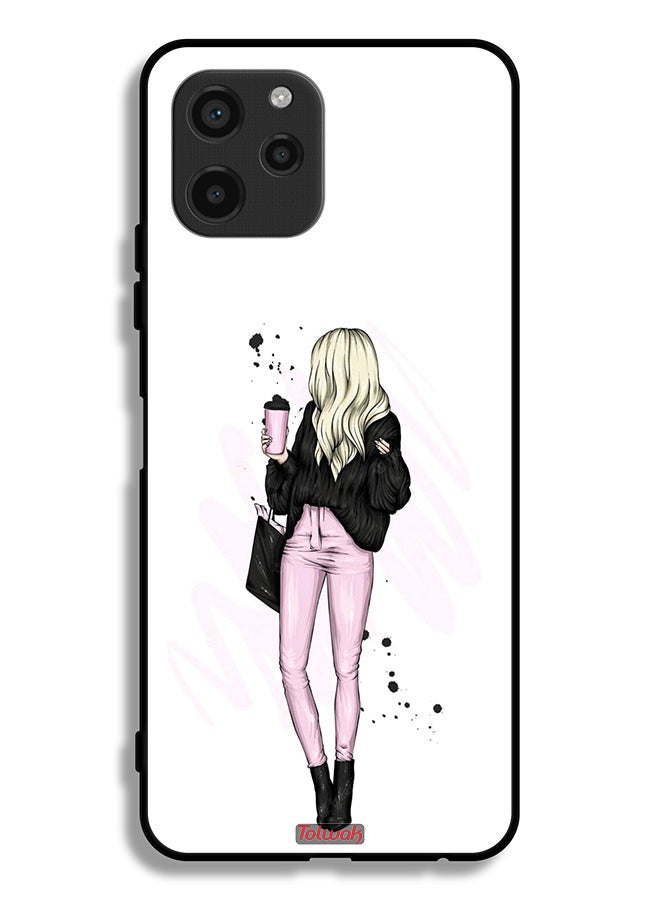 Tolwak Huawei nova Y61 Protective Case Cover Girl Holding Coffee Cup Art - Image 2