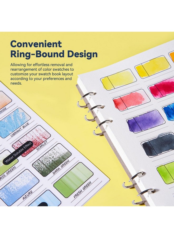 Lightwish Watercolor Swatch Book,12 Sheets,100% Cotton, 300Gsm/140Lb,Acid-Free,Color Diary For Oil Pastels,Watercolor,Gouache,Colores Pencils - Image 4