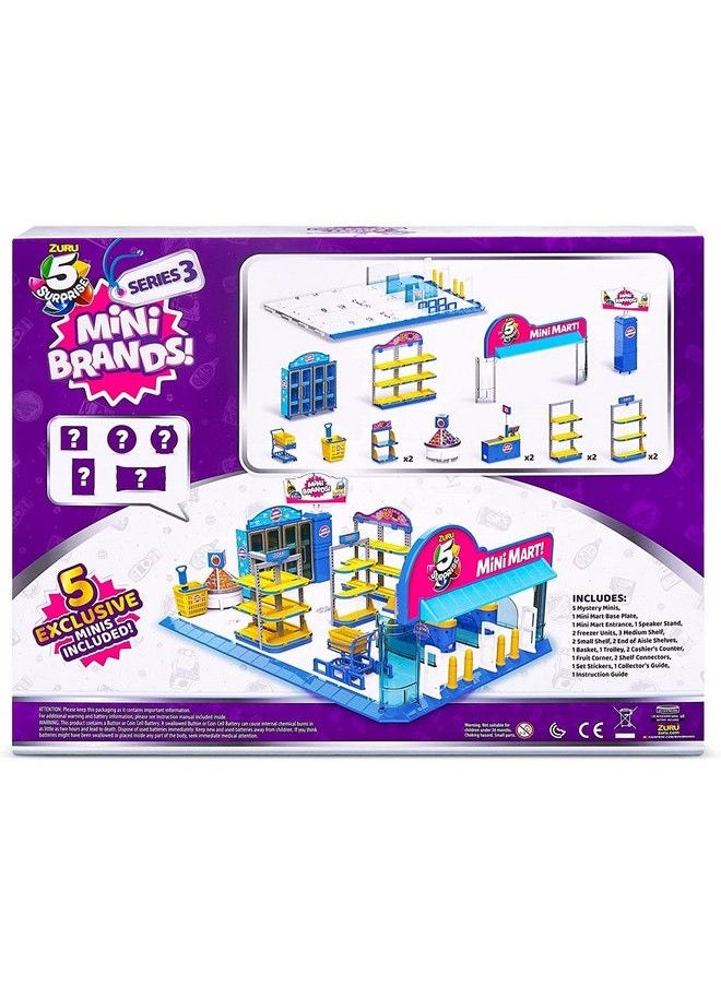 5 Surprise - Mini Brands Mini Mart Playset Series 3 By Zuru With 5 Exclusive Mystery Mini Brands Store And Display Your Mini Collectibles Collection! - Image 1