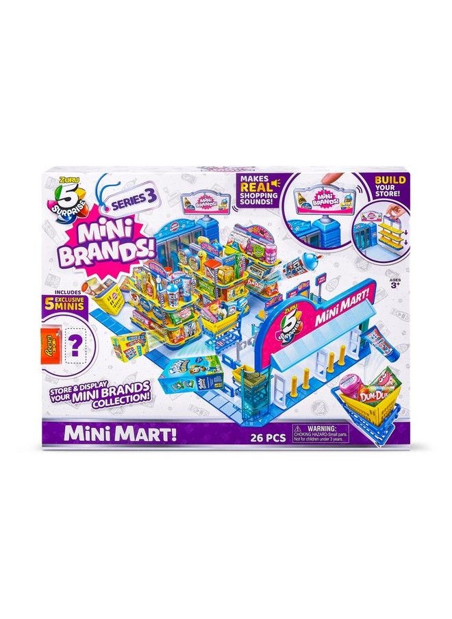 5 Surprise - Mini Brands Mini Mart Playset Series 3 By Zuru With 5 Exclusive Mystery Mini Brands Store And Display Your Mini Collectibles Collection! - Image 1