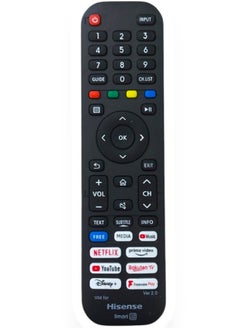Hisense Smart TV Remote Control Works With All Hisense TV LED LCD Plasma | Smart TV Remote Control For Hisense with Netflix Prime Video YouTube Rakuten TV & Freeview Play Key Buttons