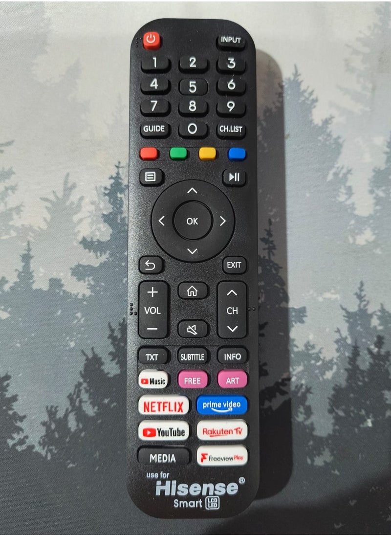 Generic - Hisense Smart TV Remote Control Works With All Hisense TV LED LCD Plasma | Smart TV Remote Control For Hisense with Netflix Prime Video YouTube Rakuten TV & Freeview Play Key Buttons - Image 1