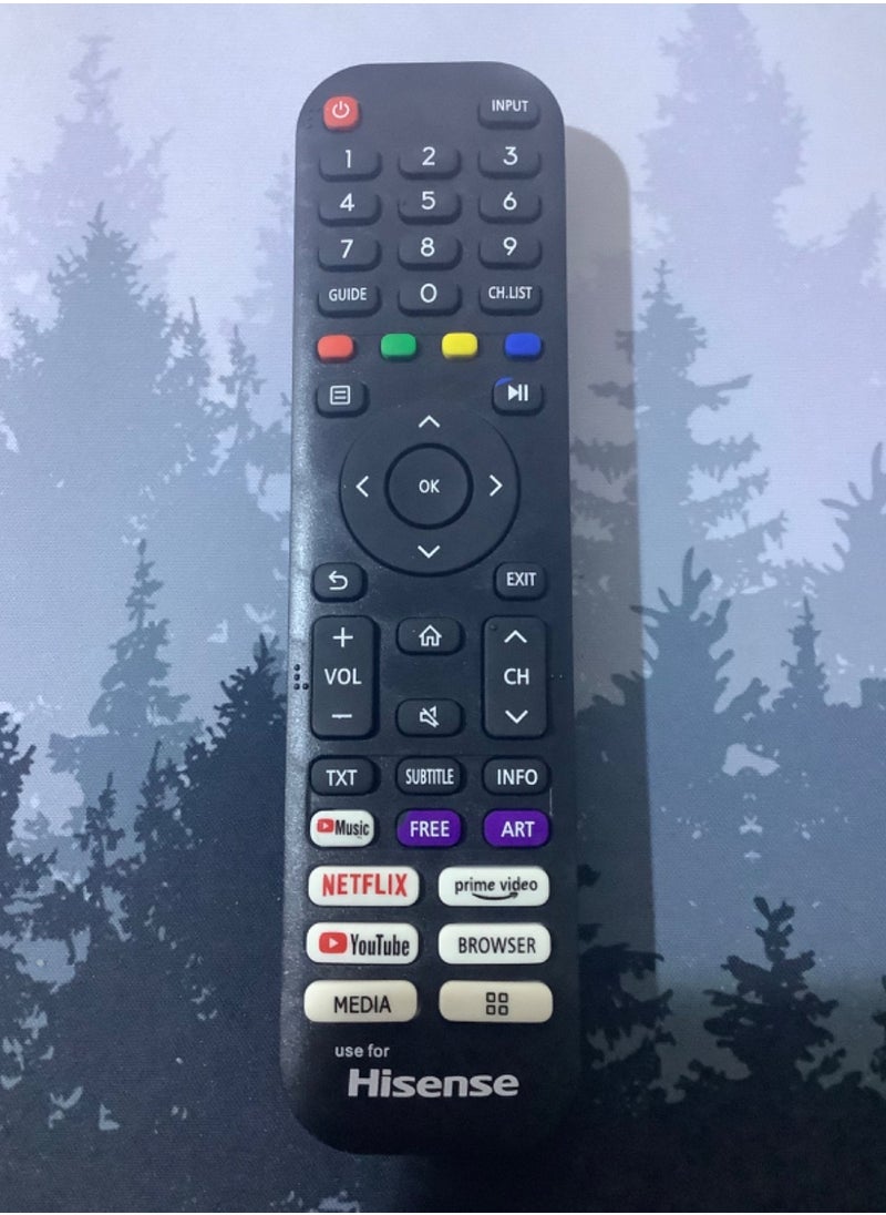 Generic - Hisense Smart TV Remote Control Works With All Hisense TV LED LCD Plasma | Smart TV Remote Control For Hisense with Netflix Prime Video YouTube Rakuten TV & Freeview Play Key Buttons - Image 1