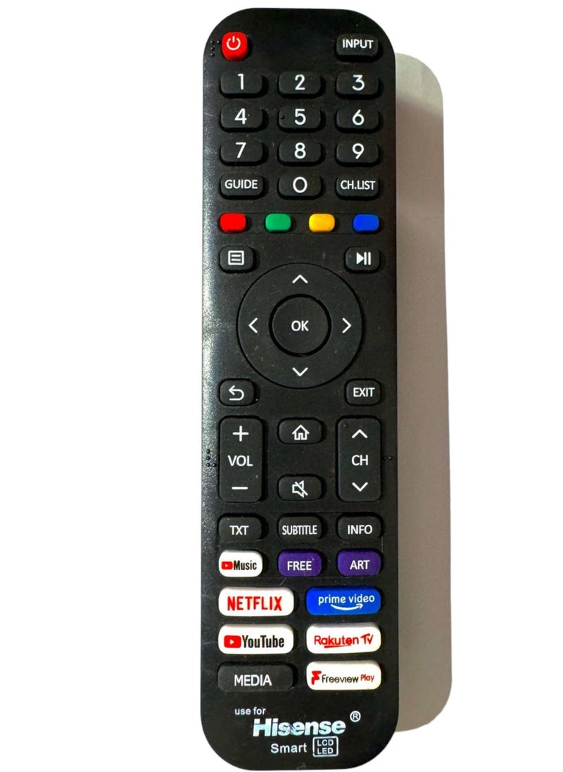 Generic - Hisense Smart TV Remote Control Works With All Hisense TV LED LCD Plasma | Smart TV Remote Control For Hisense with Netflix Prime Video YouTube Rakuten TV & Freeview Play Key Buttons - Image 1