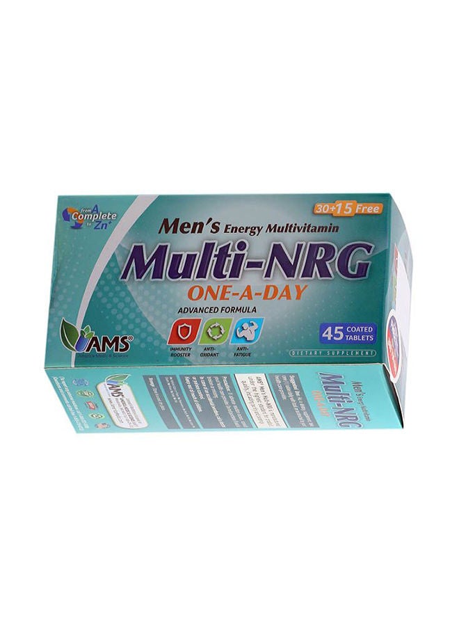 AMS Multi-NRG Men's Energy Multivitamin Coated Tablets 45's - Image 2