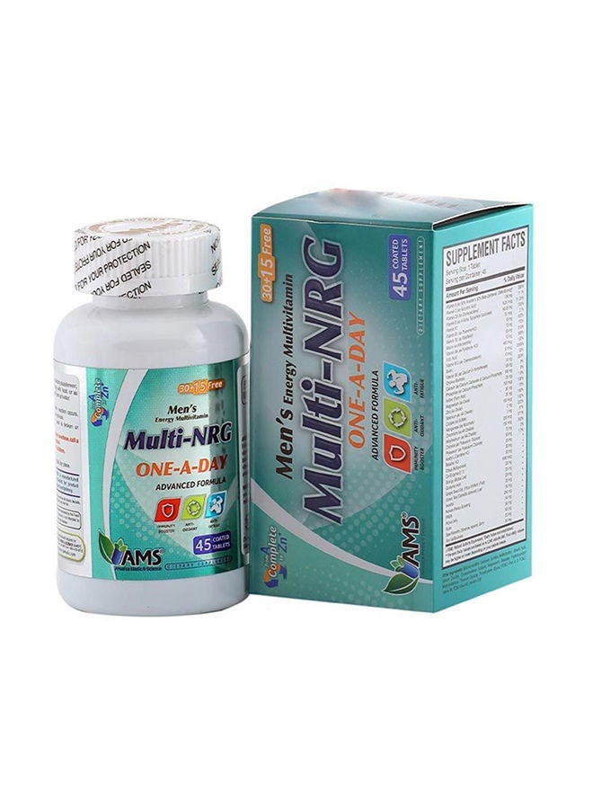 AMS Multi-NRG Men's Energy Multivitamin Coated Tablets 45's - Image 3