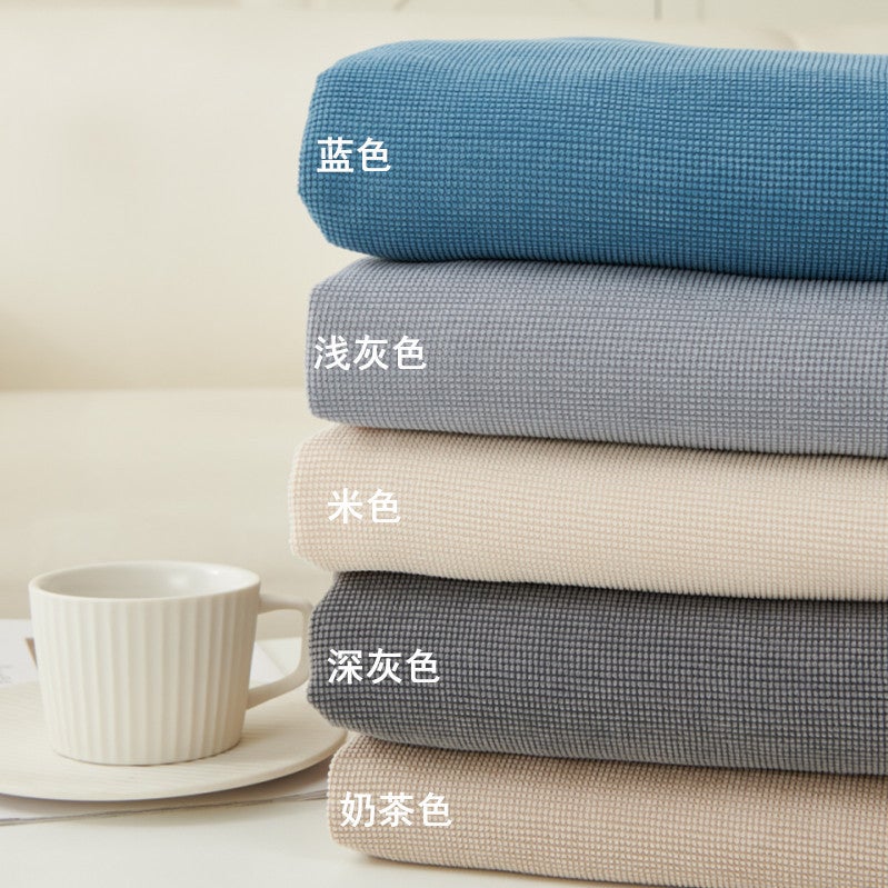 Dark Gray Sofa Cover Cloth Towel Solid Color Anti-Cat Scratch Real Double-Sided Available Sofa Cushion Cover Blanket Dustproof Sofa Towel - Image 3
