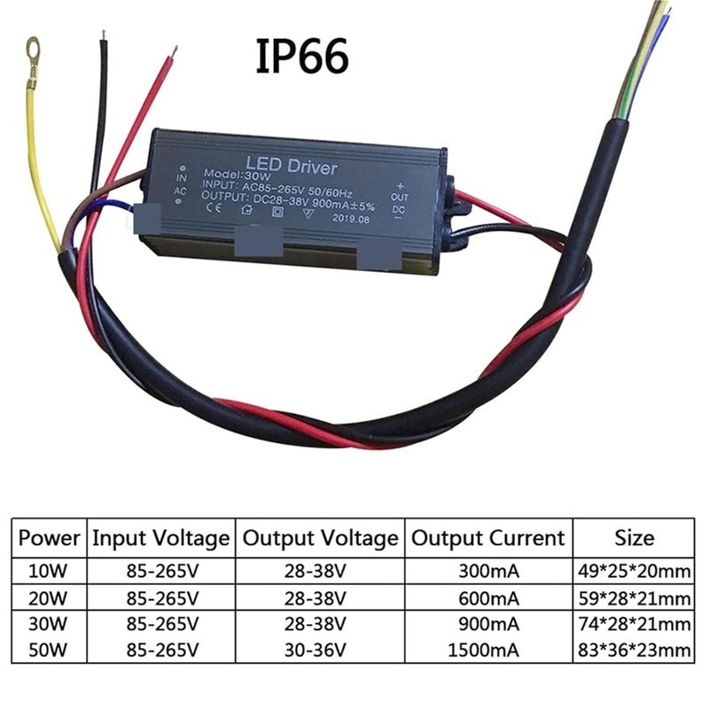LED Driver Power Supply 10W 20W 30W 50W IP66 Waterproof Adapter 85 265V - Image 3